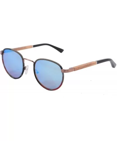 Unisex Metal Frame Polarized Sunglasses UV400-SG1569 - Brown&zebra - CT18LTY5ZET $8.82 Oval