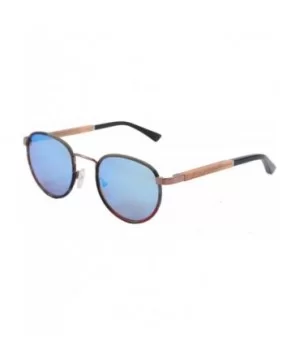 Unisex Metal Frame Polarized Sunglasses UV400-SG1569 - Brown&zebra - CT18LTY5ZET $8.82 Oval