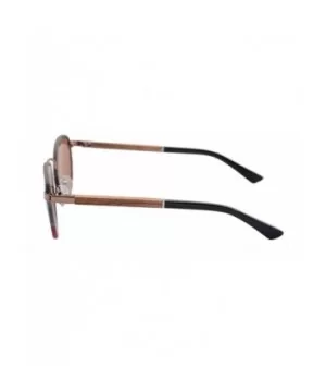 Unisex Metal Frame Polarized Sunglasses UV400-SG1569 - Brown&zebra - CT18LTY5ZET $8.82 Oval