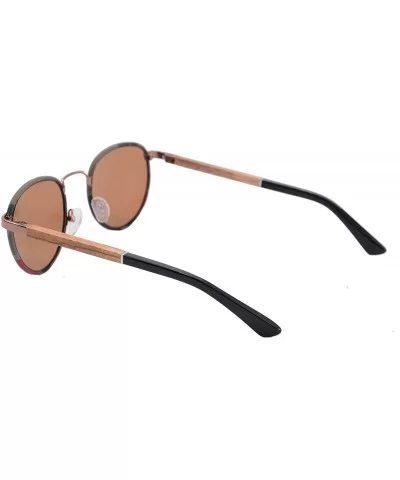 Unisex Metal Frame Polarized Sunglasses UV400-SG1569 - Brown&zebra - CT18LTY5ZET $8.82 Oval