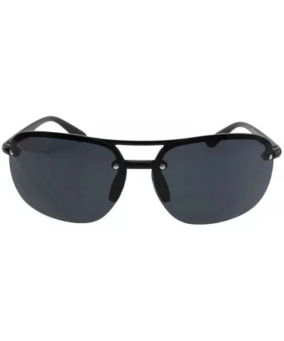 James - Ultra Lightweight Rimless Outdoor Sports Sunglasses - Black - C0196QO03KR $11.43 Rimless