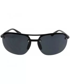 James - Ultra Lightweight Rimless Outdoor Sports Sunglasses - Black - C0196QO03KR $11.43 Rimless