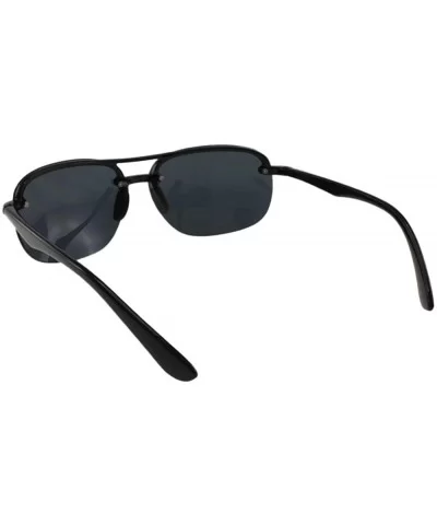 James - Ultra Lightweight Rimless Outdoor Sports Sunglasses - Black - C0196QO03KR $11.43 Rimless