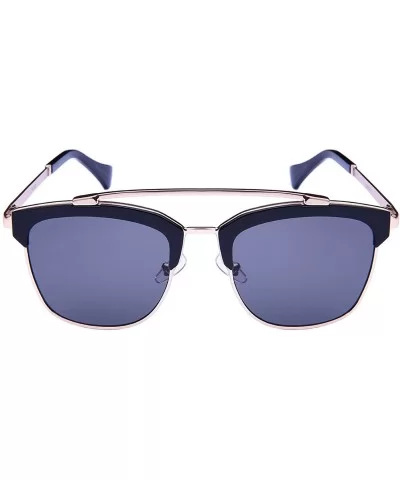 Square Aviator Style Sunglasses with Solid Flat Lens 541063-FLSD - Matte Gold - C712N9NH44R $6.50 Aviator