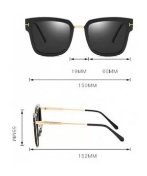 One-Piece Big Frame Sunglasses Men and Women Color Square Beach Vacation Sunglasses - 1 - CF1906DDS6O $26.44 Square