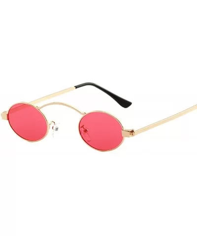 Vintage Small Round Sunglasses Retro-Style Polarized Sunglasses Mirrored Lens Circle Glasses - Red - CO196TYH2W2 $5.34 Round