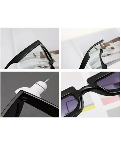 Women Sunglasses Half Round Thick Frame Retro Sun Glasses Female Accessories - Leopard - CP18GAAN5ZH $5.30 Round