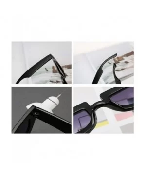 Women Sunglasses Half Round Thick Frame Retro Sun Glasses Female Accessories - Leopard - CP18GAAN5ZH $5.30 Round