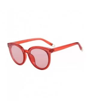 Round Sunglasses for Women Vintage Eyewear S8094 - Red Lens - C817YG0954G $8.09 Oversized