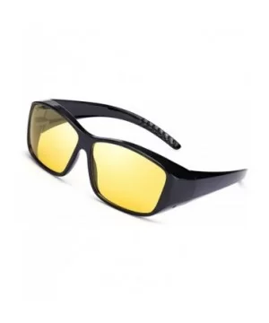 Glasses Prescription Polarized Driving - A1 Black Wrap Around Night Vision Glasses - CF18LULIRZZ $21.27 Wrap