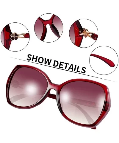 Polarized Sunglasses Driving Blocking Eyeglasses - A406-red - CW18YTIRZWH $11.41 Rectangular