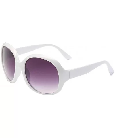 Women's Fashion Cat Eye Shade Sunglasses Integrated Stripe Vintage Glasses 2019 Fashion - White - CA18TI9KS8A $4.08 Oversized