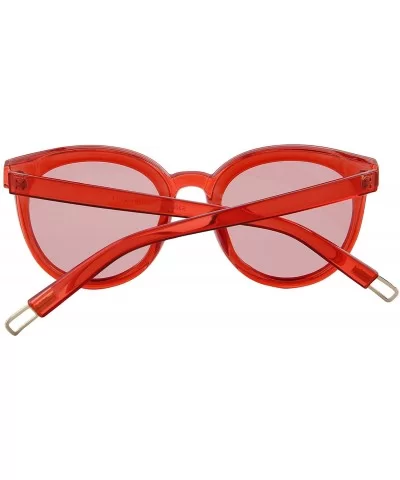 Round Sunglasses for Women Vintage Eyewear S8094 - Red Lens - C817YG0954G $8.09 Oversized