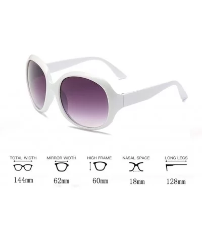 Women's Fashion Cat Eye Shade Sunglasses Integrated Stripe Vintage Glasses 2019 Fashion - White - CA18TI9KS8A $4.08 Oversized