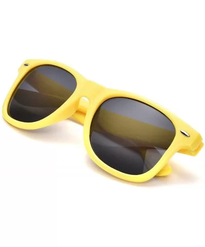 Bulk 12 Pack Neon Retro Sunglasses Unisex Adult Kids Party Favors Decor Glasses - Adult Yellow - CS18ENTTTQX $17.52 Goggle