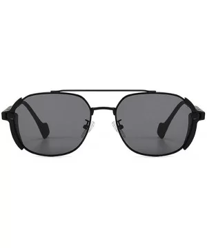 Vintage Punk Sunglasses Men Women Windproof Shield Visor 2020 Fashion Double Beam Metal Round Sunglasses - CU192D0Z0DN $8.95 ...