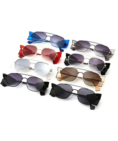 Vintage Punk Sunglasses Men Women Windproof Shield Visor 2020 Fashion Double Beam Metal Round Sunglasses - CU192D0Z0DN $8.95 ...