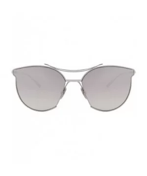 Women Fashion Flat Mirrored Lens Vintage Twin Beam Sunglasses S8014 - Silver - C012GAFHUPR $6.18 Round