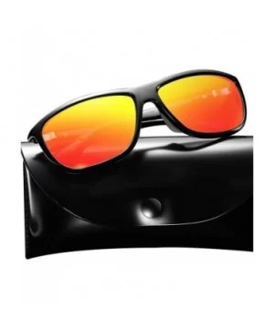 Retro Classic Polarized UV 400 Sunglasses for Men P201907 - Black/Orange - CU18RKC65IE $11.92 Sport