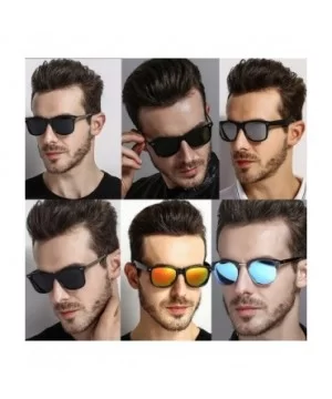 Retro Classic Polarized UV 400 Sunglasses for Men P201907 - Black/Orange - CU18RKC65IE $11.92 Sport