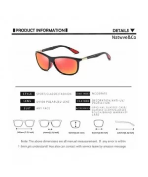 Retro Classic Polarized UV 400 Sunglasses for Men P201907 - Black/Orange - CU18RKC65IE $11.92 Sport