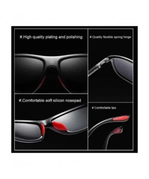 Retro Classic Polarized UV 400 Sunglasses for Men P201907 - Black/Orange - CU18RKC65IE $11.92 Sport