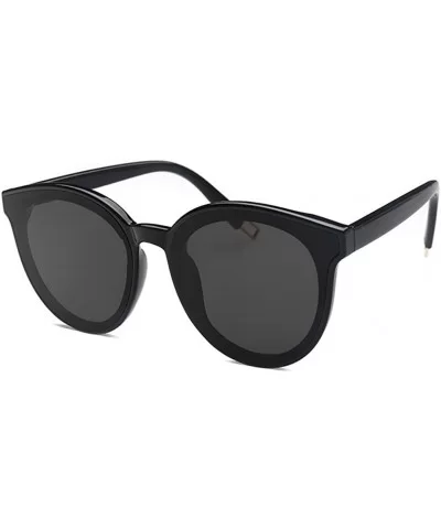 Vintage Fashion Round Wayfarer Sunglasses for Women - Black - CK183CK2D32 $8.35 Round