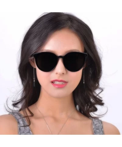 Vintage Fashion Round Wayfarer Sunglasses for Women - Black - CK183CK2D32 $8.35 Round