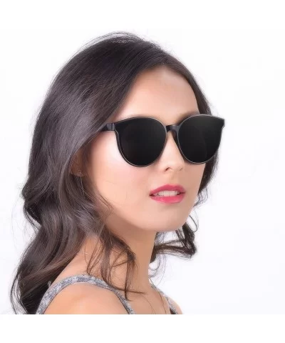 Vintage Fashion Round Wayfarer Sunglasses for Women - Black - CK183CK2D32 $8.35 Round