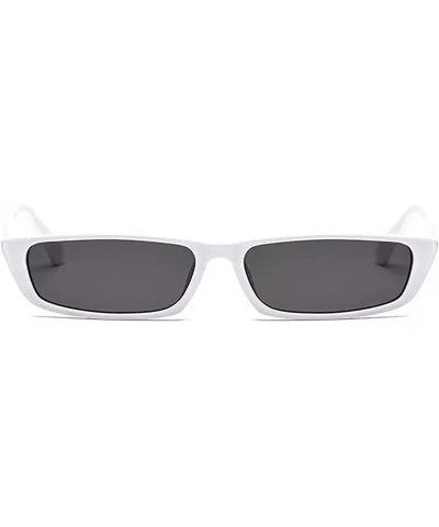 Classic Retro Designer Style Rectangle Sunglasses for Women PC PC UV 400 Protection Sun glasses - White Hui - CF18SZU0EGZ $14...