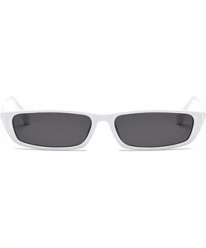 Classic Retro Designer Style Rectangle Sunglasses for Women PC PC UV 400 Protection Sun glasses - White Hui - CF18SZU0EGZ $14...