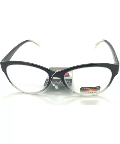 Cat Eye Multi 3 Focus Progressive Reading Glasses - Black Fade - CT18HW3TEHA $11.82 Cat Eye