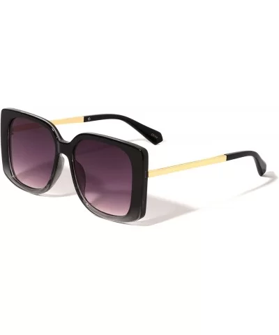 Thick Frame Round Square Butterfly Sunglasses - Purple - CR19735OAIE $14.05 Round