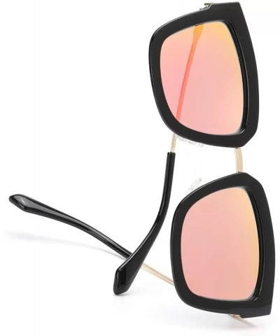 Oversized Sunglasses for Women-Polarized Mirrored Lens - Fashion Eyewear 100% UV Protection - CN190EAZNIU $20.64 Oversized