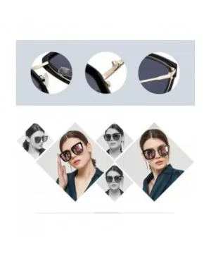 Oversized Sunglasses for Women-Polarized Mirrored Lens - Fashion Eyewear 100% UV Protection - CN190EAZNIU $20.64 Oversized