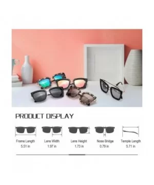 Oversized Sunglasses for Women-Polarized Mirrored Lens - Fashion Eyewear 100% UV Protection - CN190EAZNIU $20.64 Oversized