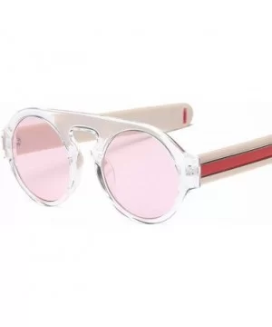 Round Frame Sunglasses Tricolor Retro Sunglasses New Sunglasses Men And Women With The Same Paragraph - CV18SMCGDA2 $25.60 Sport