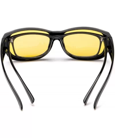 Glasses Driving Prescription Polarized - Night-driving Glasses- Black Frame - CZ18UL88HHI $15.04 Wrap