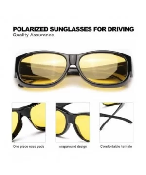 Glasses Driving Prescription Polarized - Night-driving Glasses- Black Frame - CZ18UL88HHI $15.04 Wrap