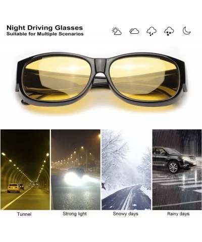 Glasses Driving Prescription Polarized - Night-driving Glasses- Black Frame - CZ18UL88HHI $15.04 Wrap