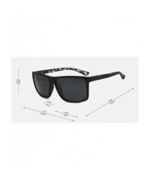 ERGOMIC design Men Rectangle UV protective polarized lightweight sunglasses - Black / Gray - CP18DUGMW62 $12.05 Rectangular