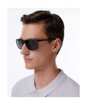 ERGOMIC design Men Rectangle UV protective polarized lightweight sunglasses - Black / Gray - CP18DUGMW62 $12.05 Rectangular