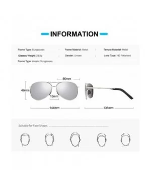 Sunglasses Polarized Protection Mirrored - 1489 Silver Frame Silver Lens - CQ18EM26HGQ $11.65 Round