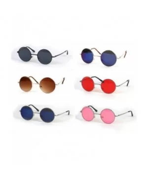 12 pcs 60's Peace Sunglasses Hippie Retro Round Frame Sunglasses P1412 Small Lens - Assorted Colors - CJ123UQTRBP $34.67 Round