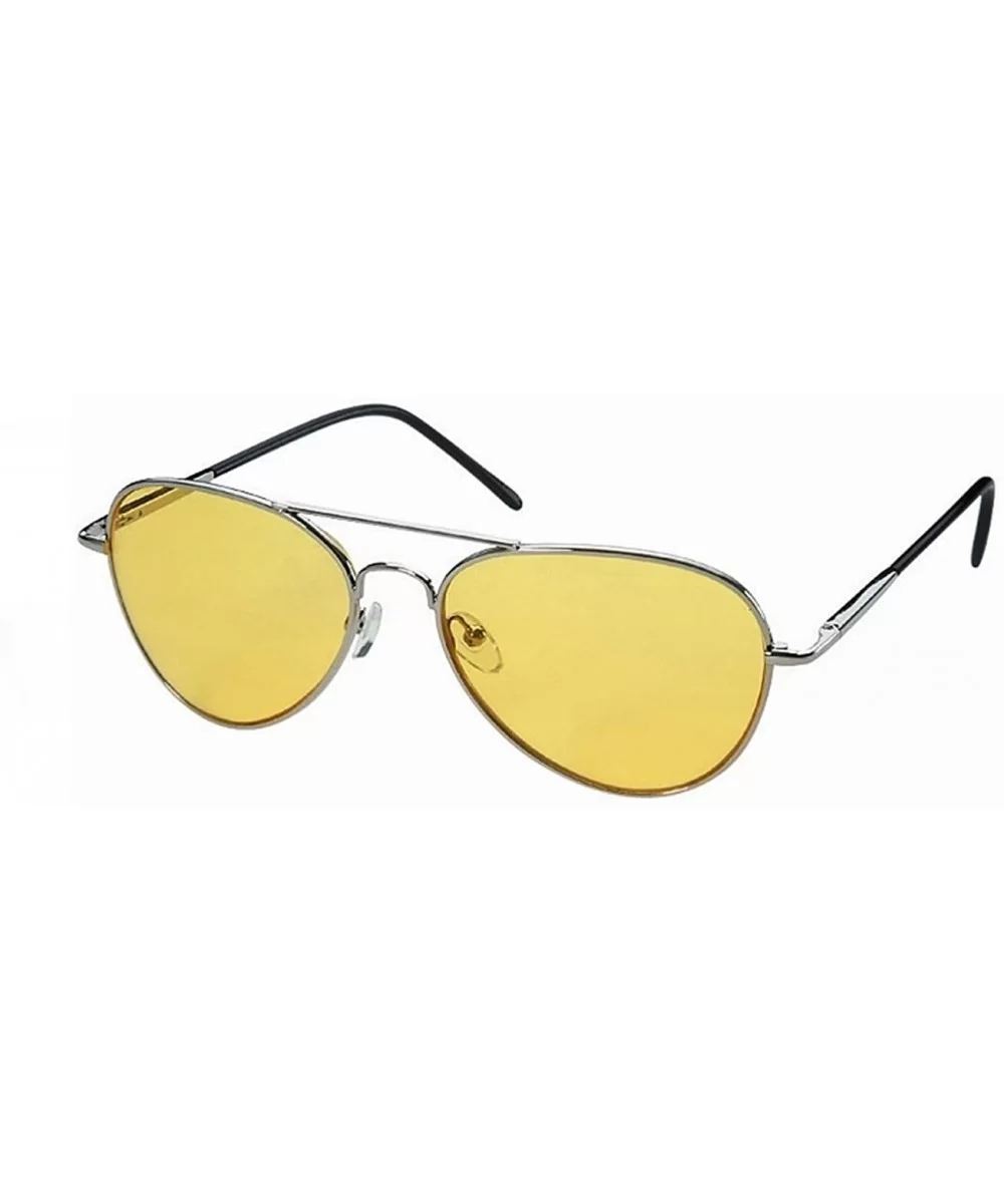 Yellow Night Driving Aviator Golf Fishing Sunglasses 100 % UV - C211HOXQT5D $9.60 Aviator