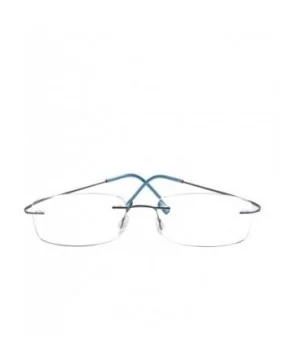 Memory Titanium Frameless Lightweight Reading Glasses Hingeless Flexibled Frames for Mens Womens - Blue - CX18QOC24RK $9.73 S...