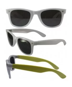 Color Change Wayfarer with Smoke Polycarbonate Lenses - White Temple Changes to Y - CF11FR8YQ6V $7.14 Wayfarer