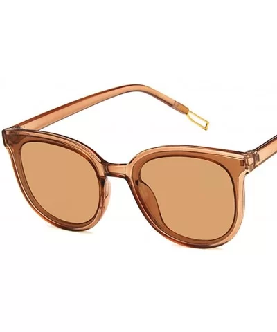 Fashion Round Sunglasses for Women Oversized Vintage Shades - Brown - C918RLUR9DR $5.70 Oversized