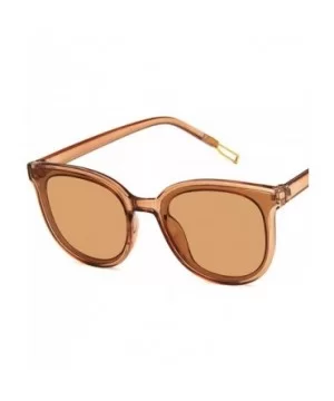 Fashion Round Sunglasses for Women Oversized Vintage Shades - Brown - C918RLUR9DR $5.70 Oversized