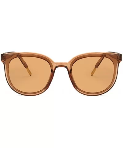 Fashion Round Sunglasses for Women Oversized Vintage Shades - Brown - C918RLUR9DR $5.70 Oversized